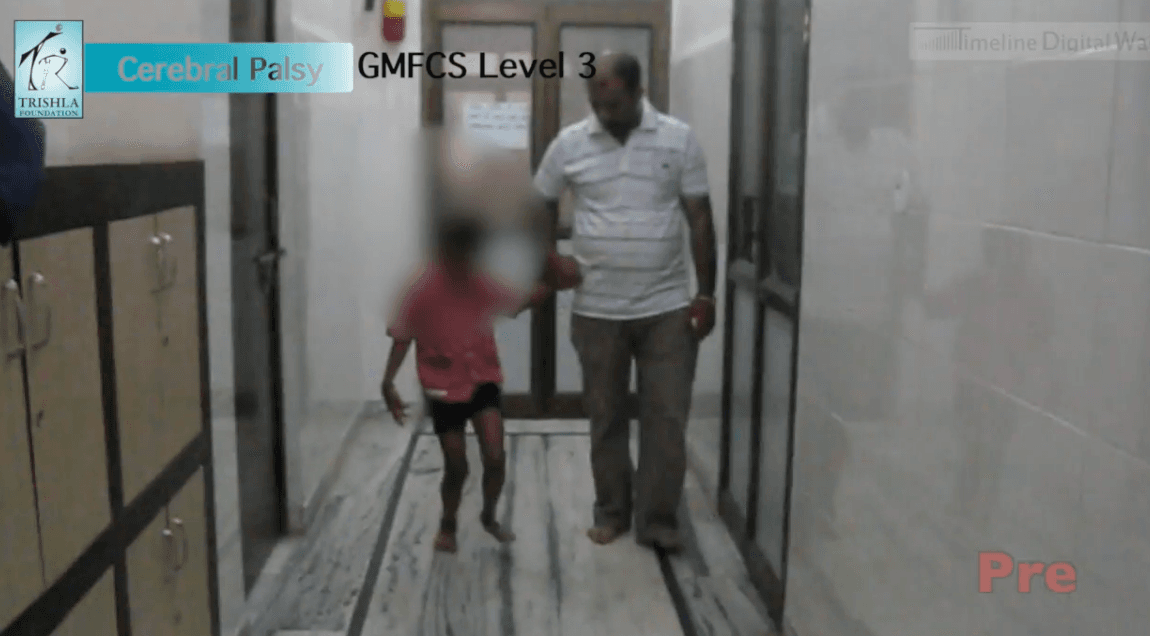 Child walking with assistance