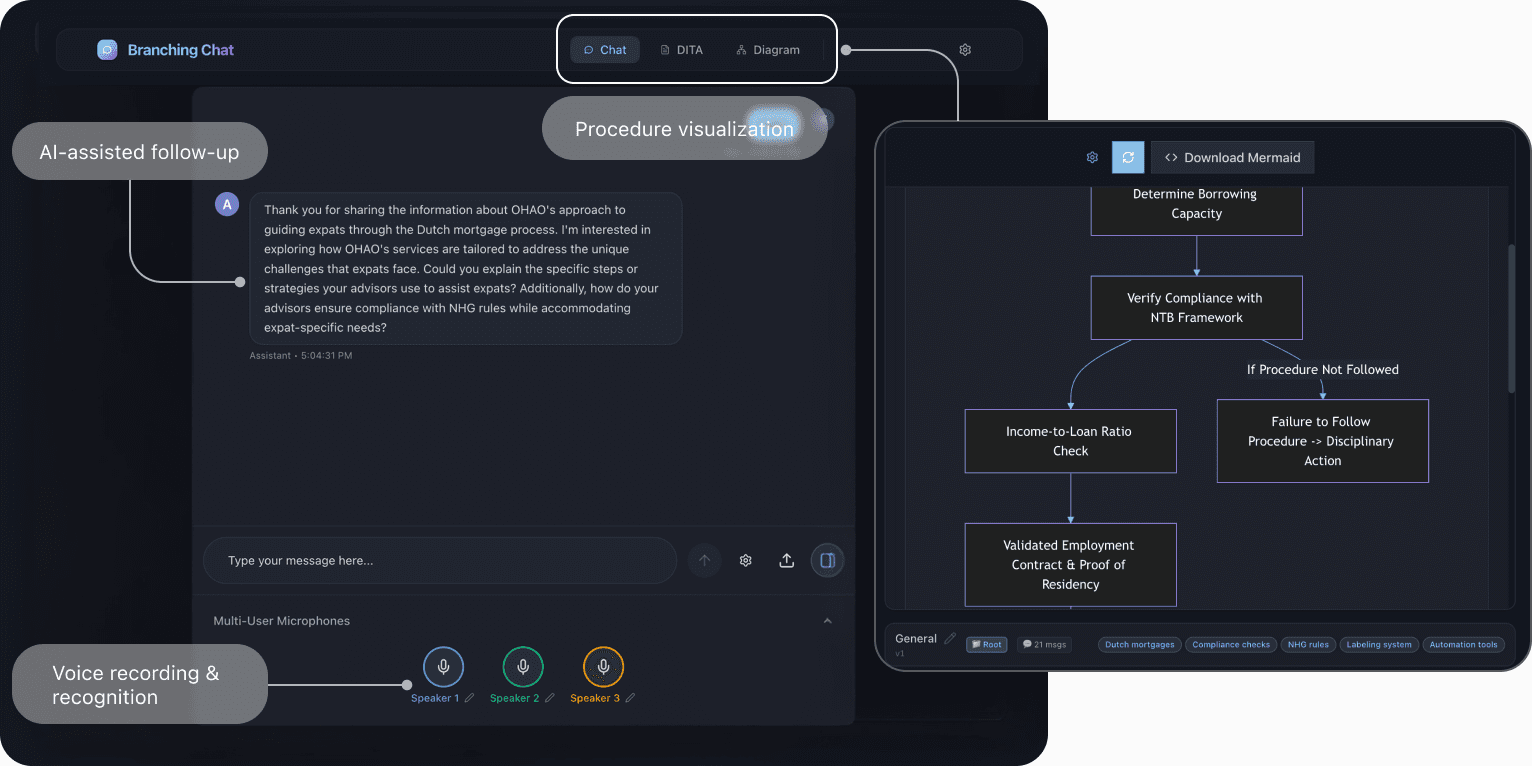 Original demo with AI-assisted follow-up, procedure visualization, and voice recording callouts