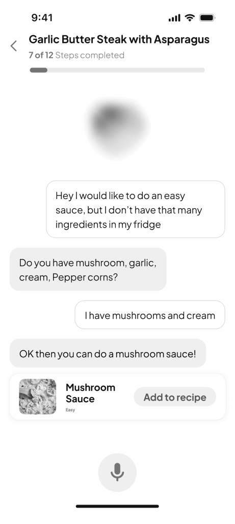 Phone UI exploring continuous conversation guidance
